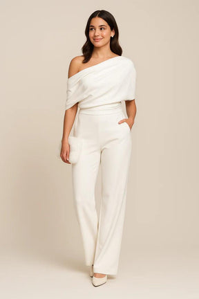 Chic one-shoulder wide-leg jumpsuit